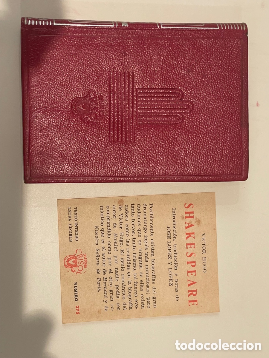 Libros de segunda mano: Crisol, Shakespeare, Victor Hugo - Foto 2