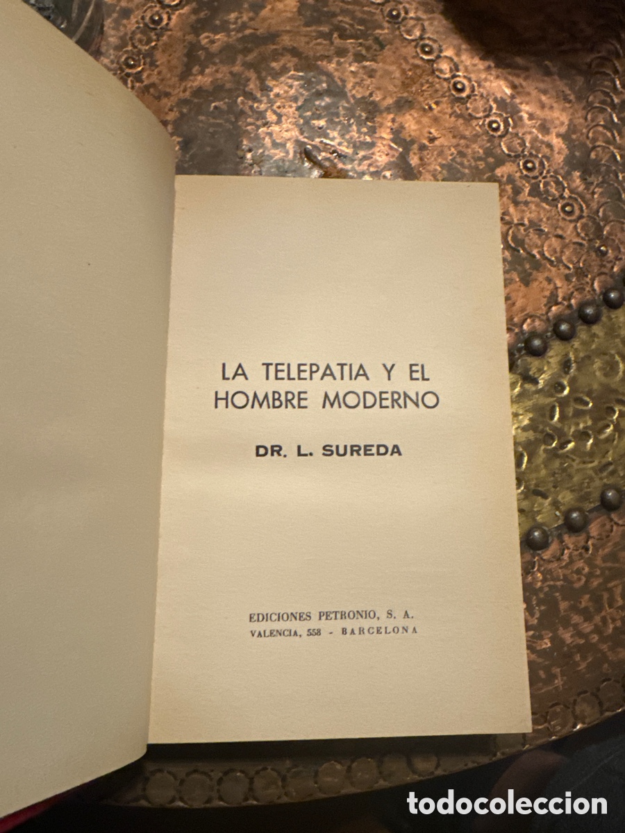 Second hand books: La telepatia y el hombre moderno -L.Sureda-1977