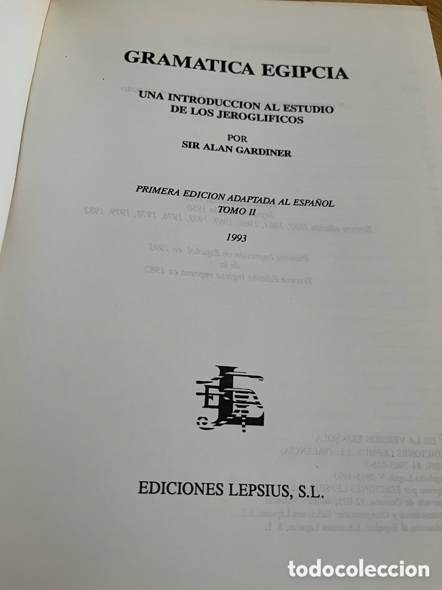 Libros de segunda mano: Gram&aacute;tica egipcia. Sir Alan Gardiner - Foto 9