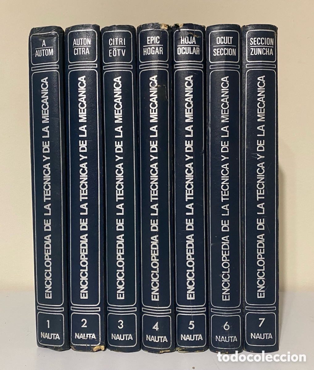 Gebrauchte B&uuml;cher: Enciclopedia de la t&eacute;cnica y de la mec&aacute;nica (Completo) // 1-7 Tomos