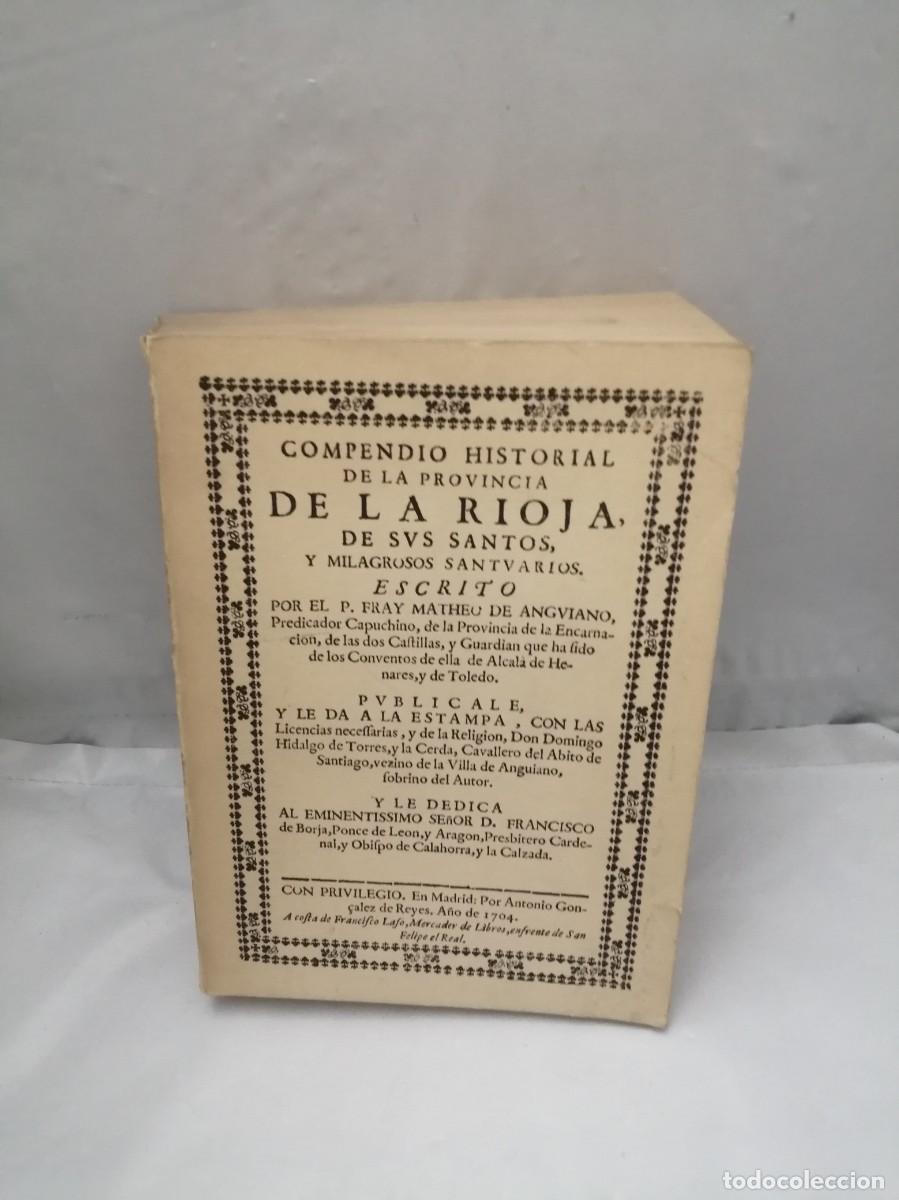 Libri di seconda mano: Compendio historial de la provincia de La Rioja, de sus Santos y milagrosos santuarios (Facs&iacute;mil)