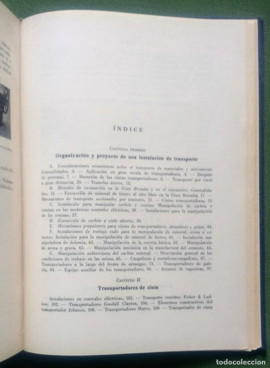 Libros de segunda mano: TRANSPORTES INDUSTRIALES - WILLIAMSON - 1950. - Foto 3