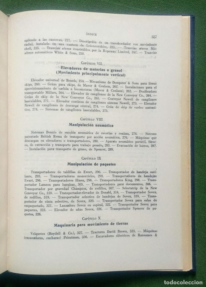 Libros de segunda mano: TRANSPORTES INDUSTRIALES - WILLIAMSON - 1950. - Foto 5