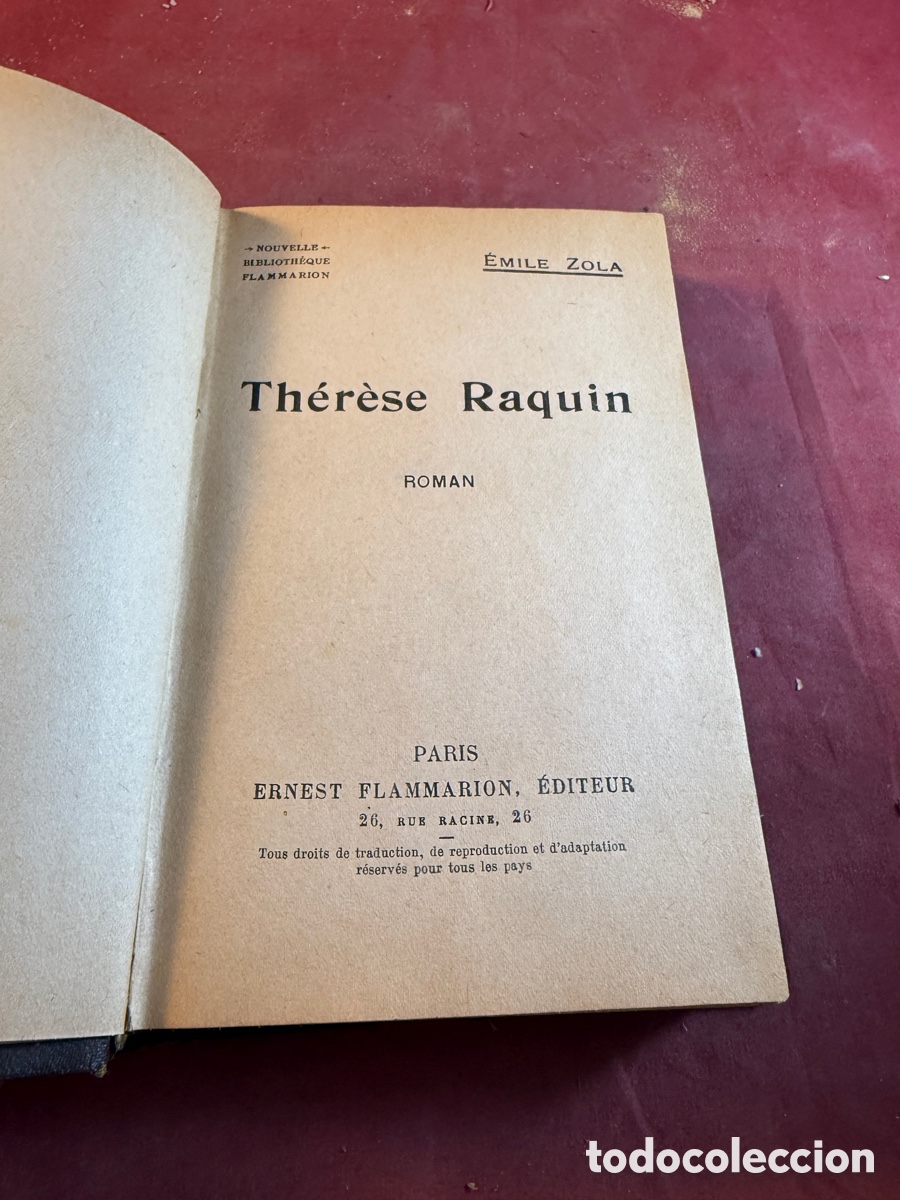 Libros de segunda mano: Th&eacute;r&egrave;se Raquin Paris - Foto 1