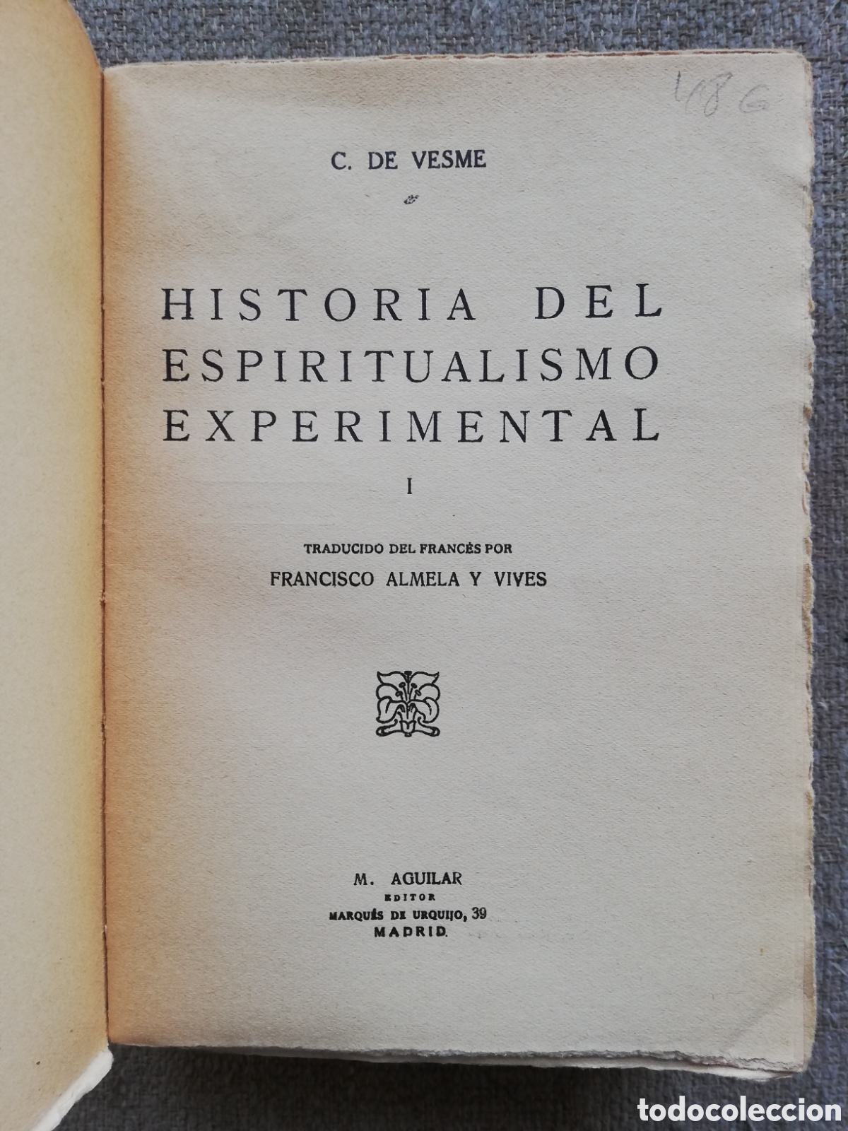 Libros de segunda mano: Historia del espiritualismo experimental, de C. De Vesme - Foto 3