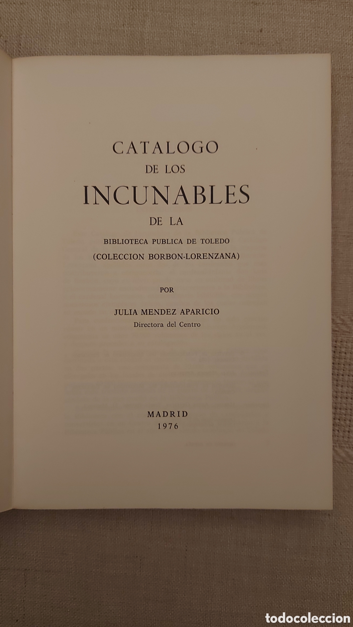 Libros de segunda mano: Catalogo de incunables. Biblioteca de Toledo. 1976 - Foto 3