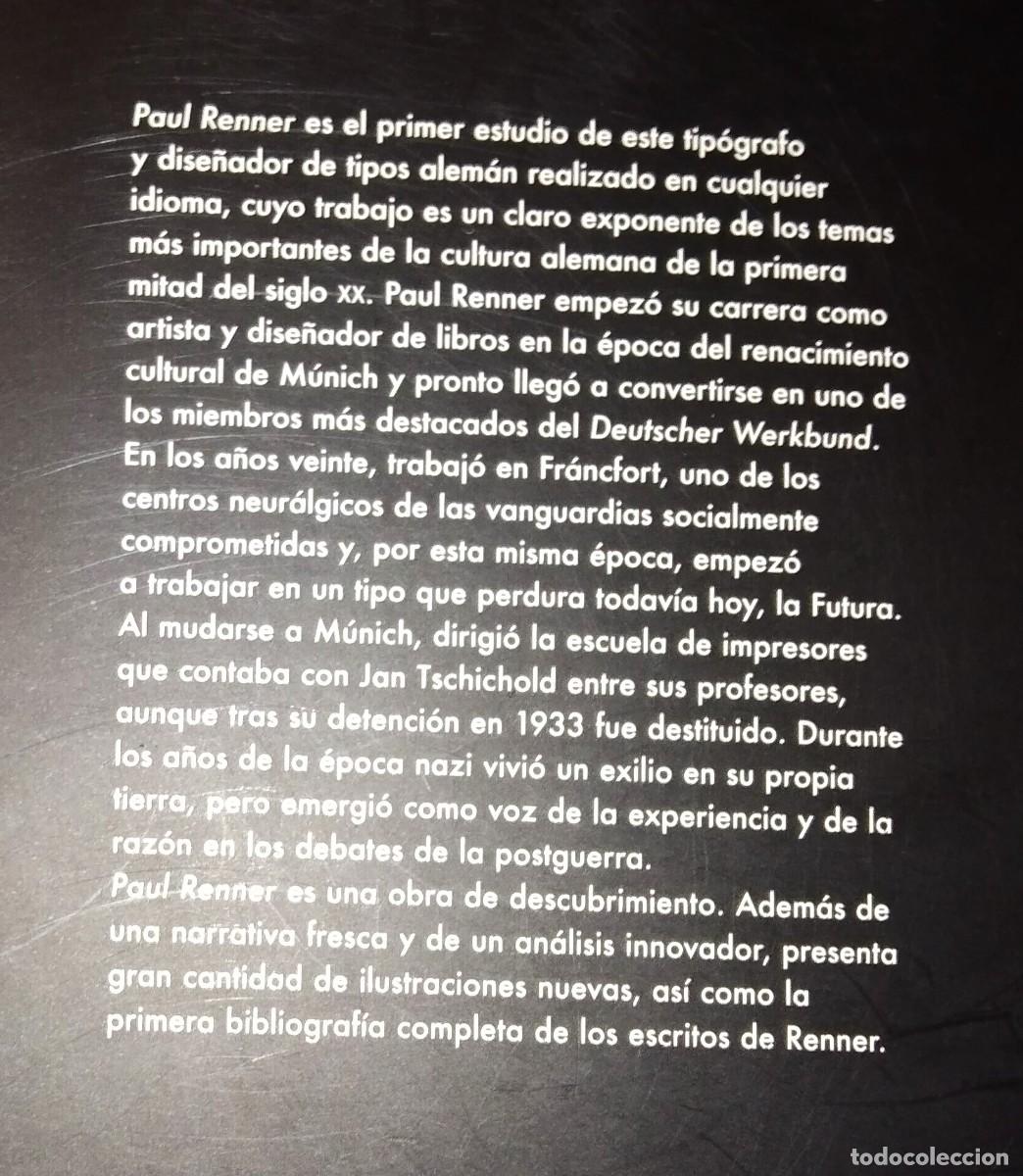 Libros de segunda mano: CHRISTOPHER BURKE - PAUL RENNER, MAESTRO TIP&Oacute;GRAFO - CAMPGR&Agrave;FIC, 2000 - Foto 2