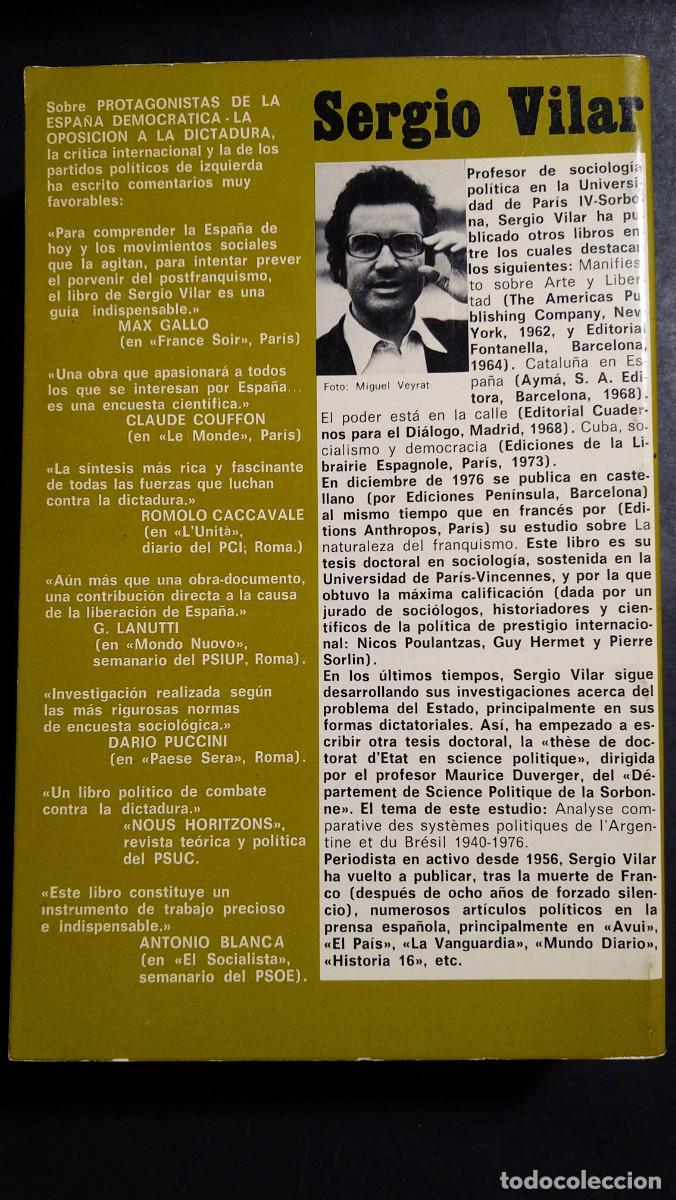 Libros de segunda mano: LA OPOSICI&Oacute;N A LA DICTADURA - SERGIO VILAR - Foto 2