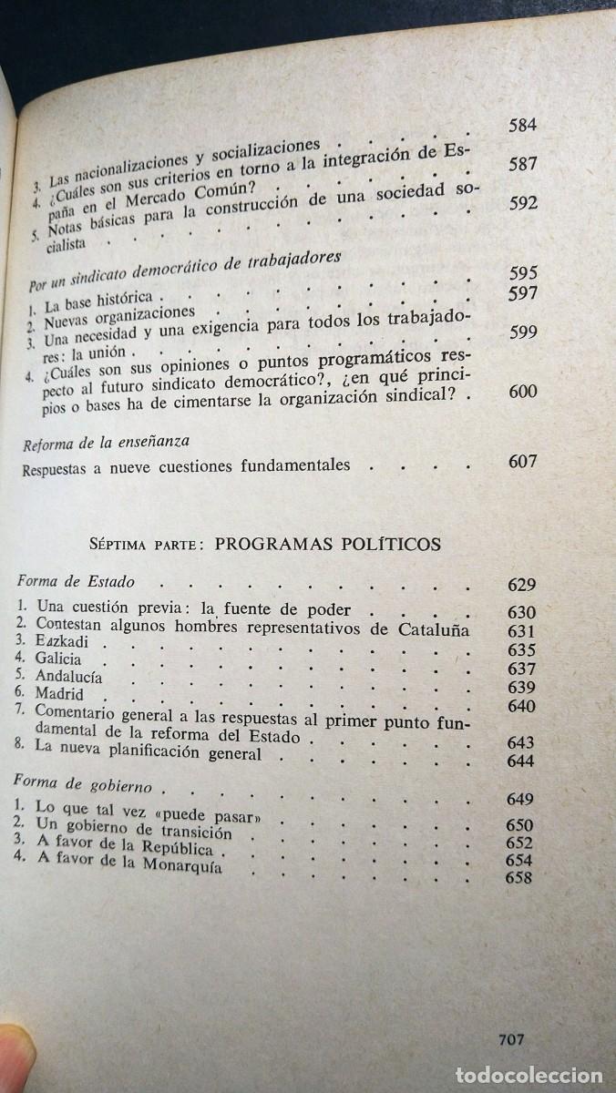 Libros de segunda mano: LA OPOSICI&Oacute;N A LA DICTADURA - SERGIO VILAR - Foto 8