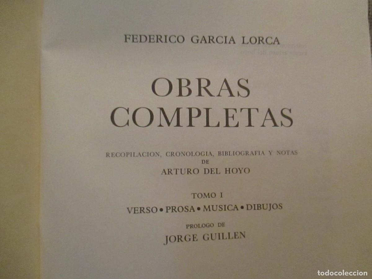 Libros de segunda mano: FEDERICO GARC&Iacute;A LORCA Obras completas ( 2 tomos) W30886 - Foto 3