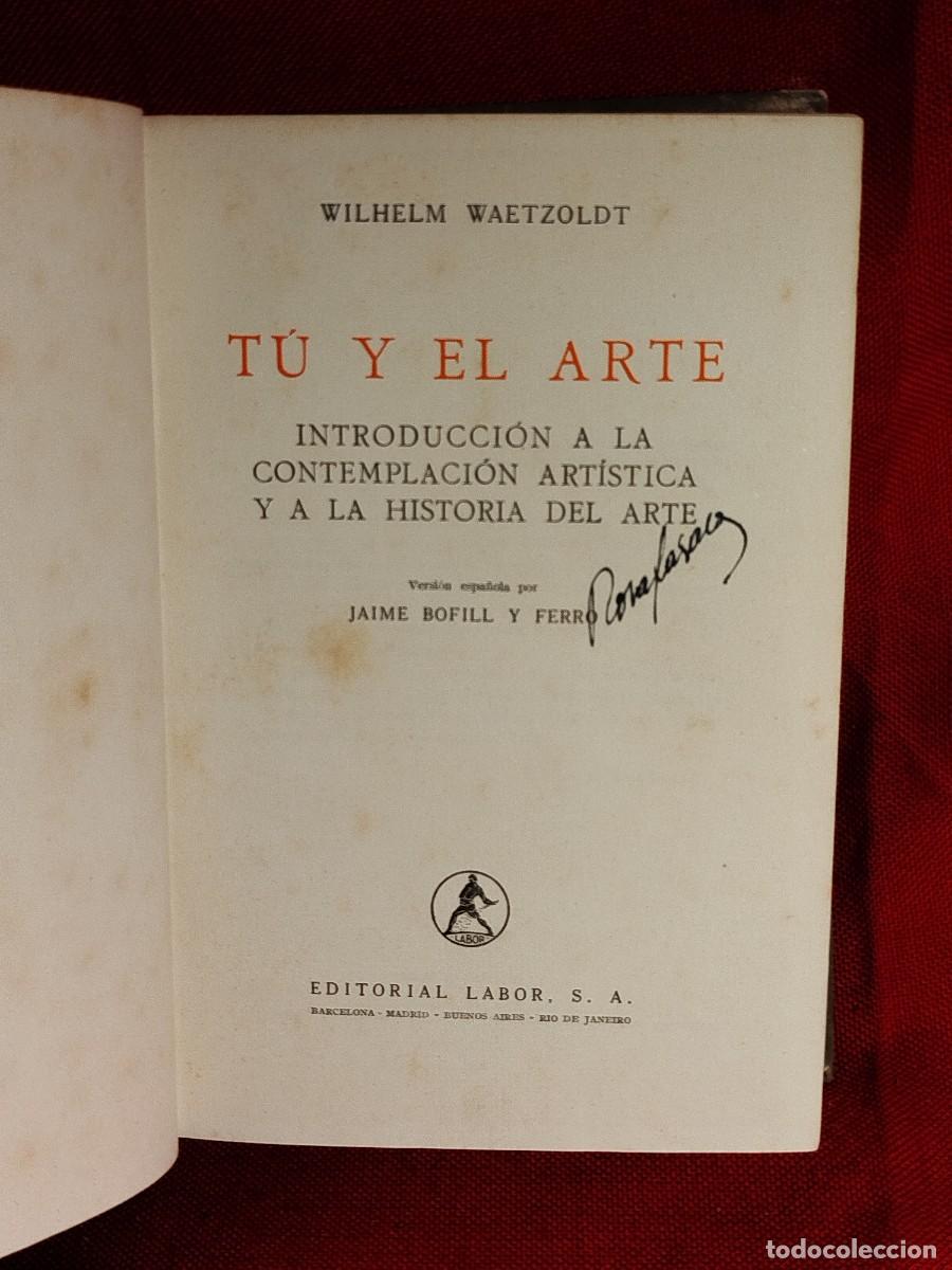 Libros de segunda mano: Tu y el arte. Wilhelm Waetzoldt. - Foto 1