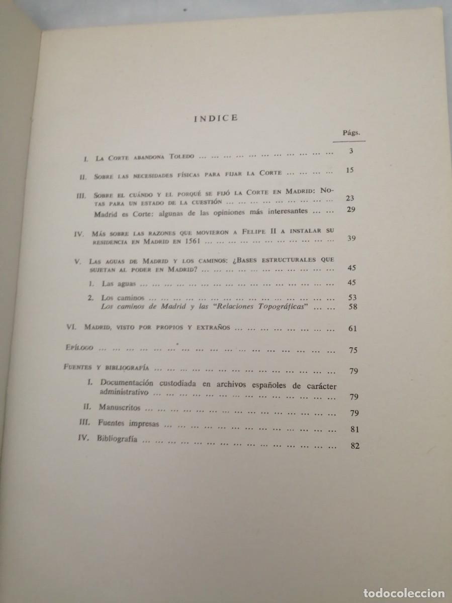Libros de segunda mano: Felipe II, la Corte y Madrid en 1561 (Primera edici&oacute;n) - Foto 3