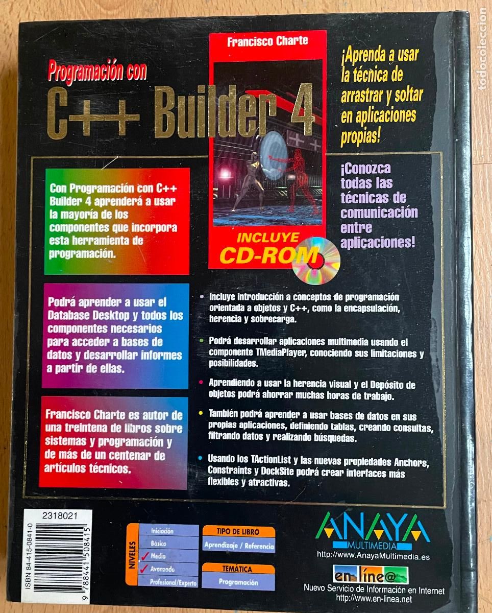 Libros de segunda mano: PROGRAMACION C++ BUILDER 4, Francisco Charte Con CD - Foto 2