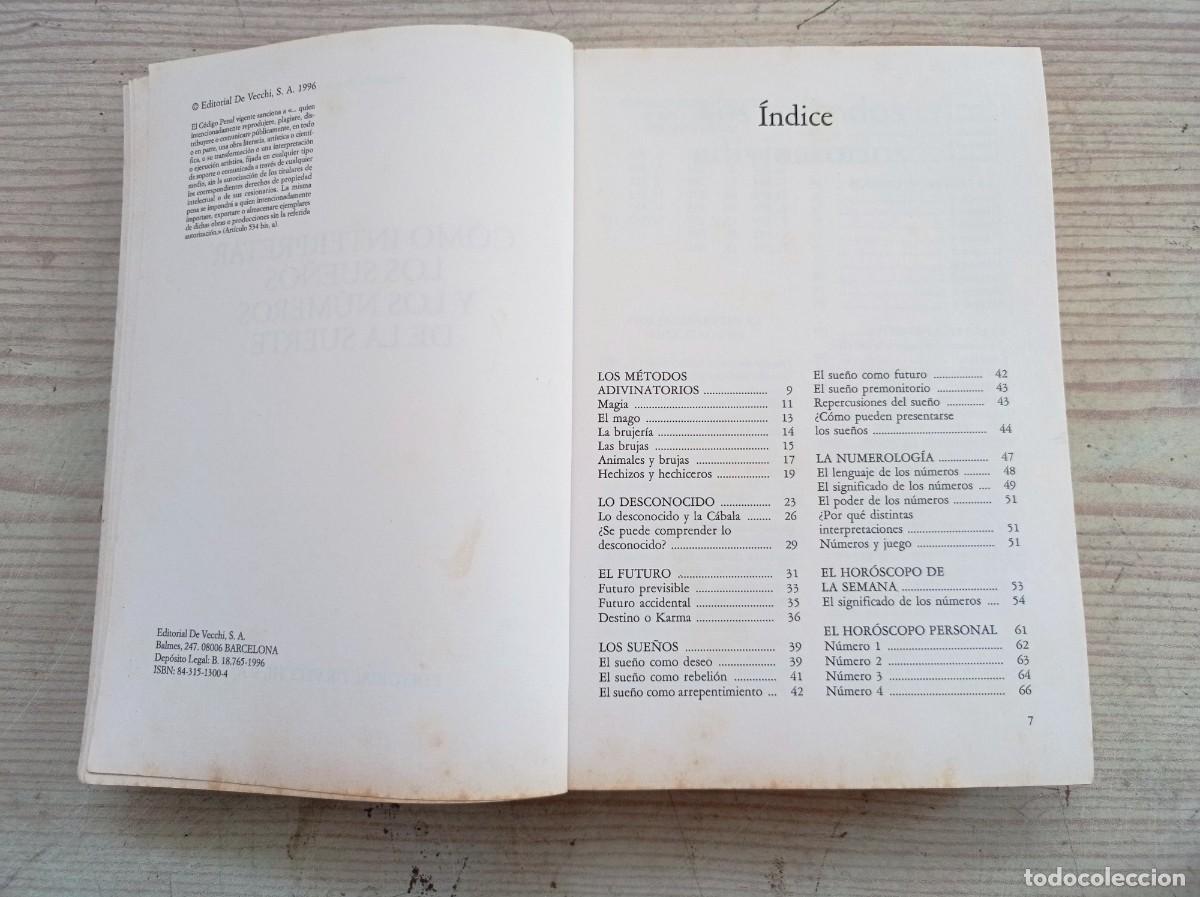 Libros de segunda mano: Como Interpretar Los Sue&ntilde;os Y Los Numeros De La Suerte - Angiola Arancio - Angel Casas - 1996 - Edit - Foto 3