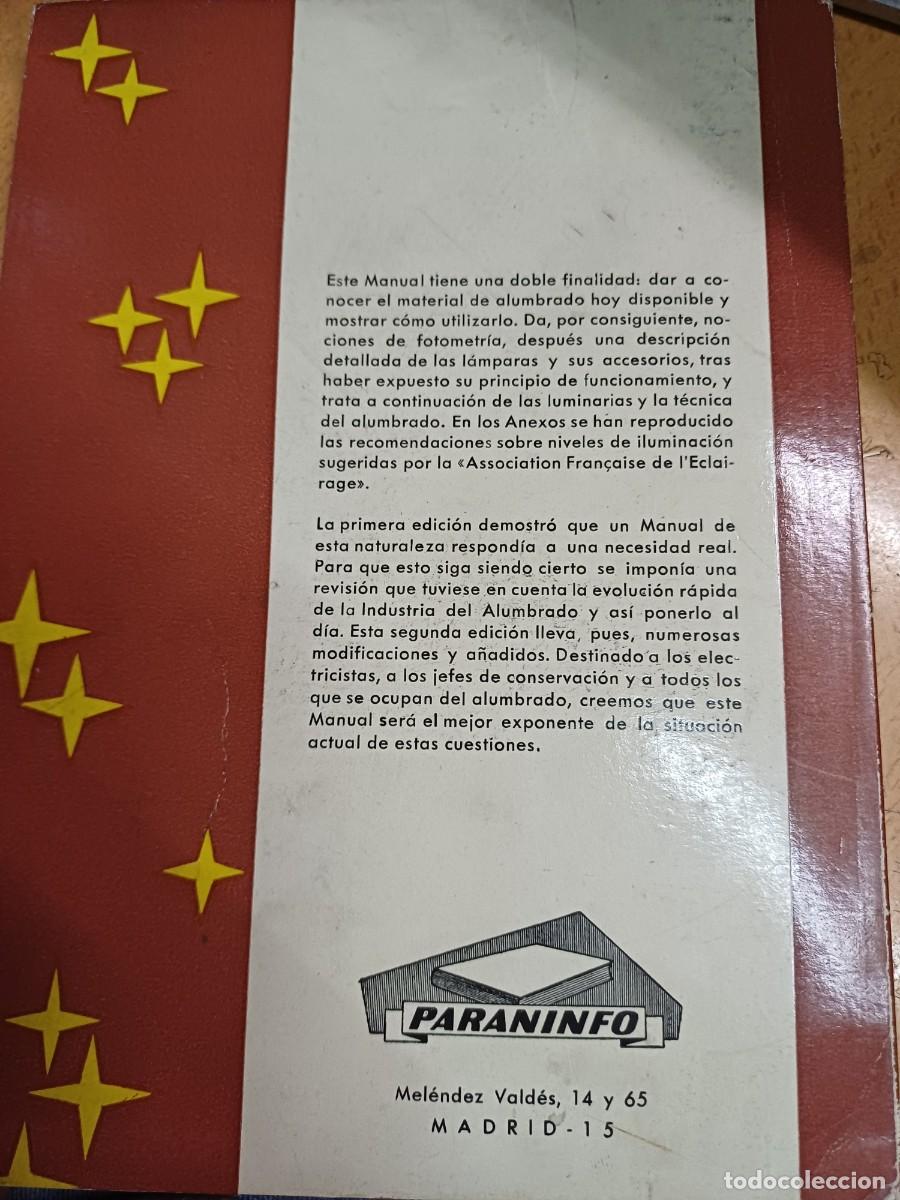 Libros de segunda mano: MANUAL DE ALUMBRADO PHILIPS. M. LA Toison. 1968. Paraninfo - Foto 10