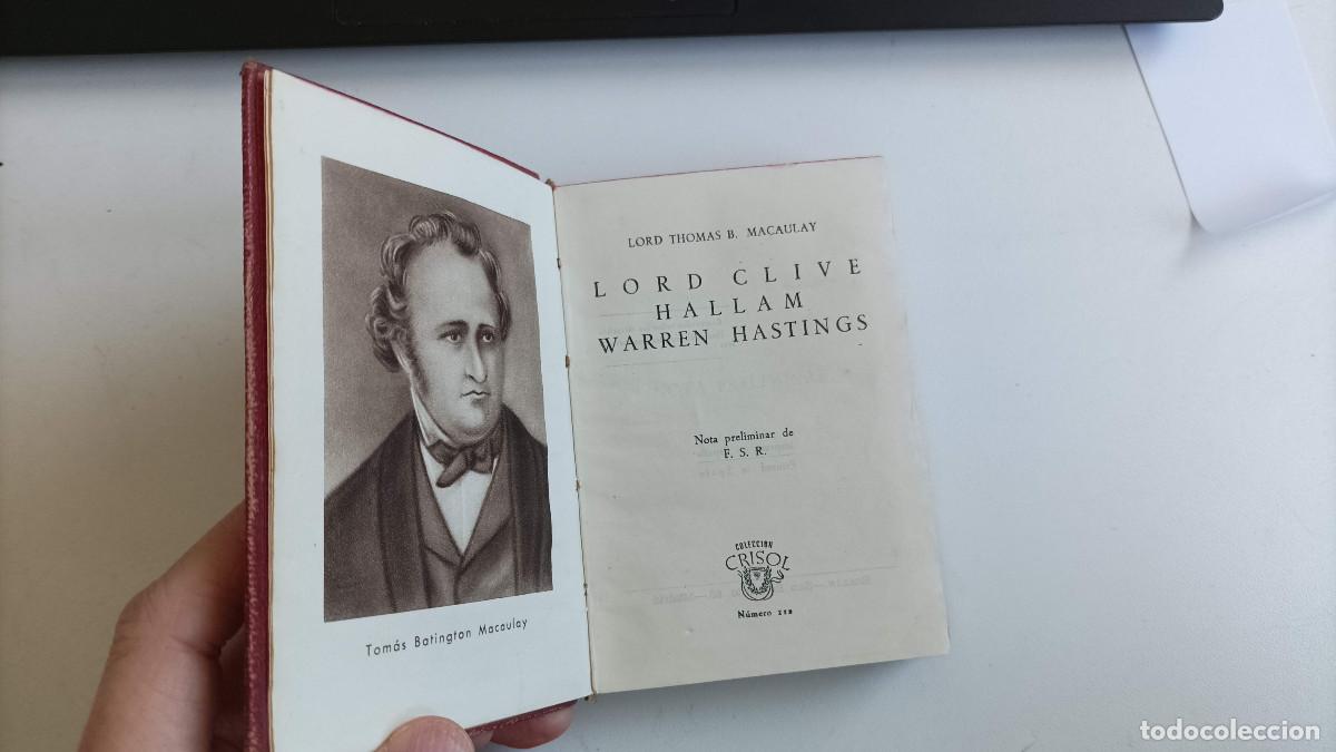 Libros de segunda mano: Crisol 112, Macaulay, Lord Clive, Aguilar - Foto 3