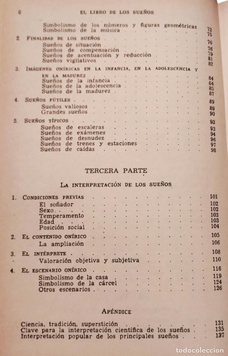 Libros de segunda mano: INTERPRETAR LOS SUE&Ntilde;OS / J.J. MORENO. MUY BUEN ESTADO. - Foto 4