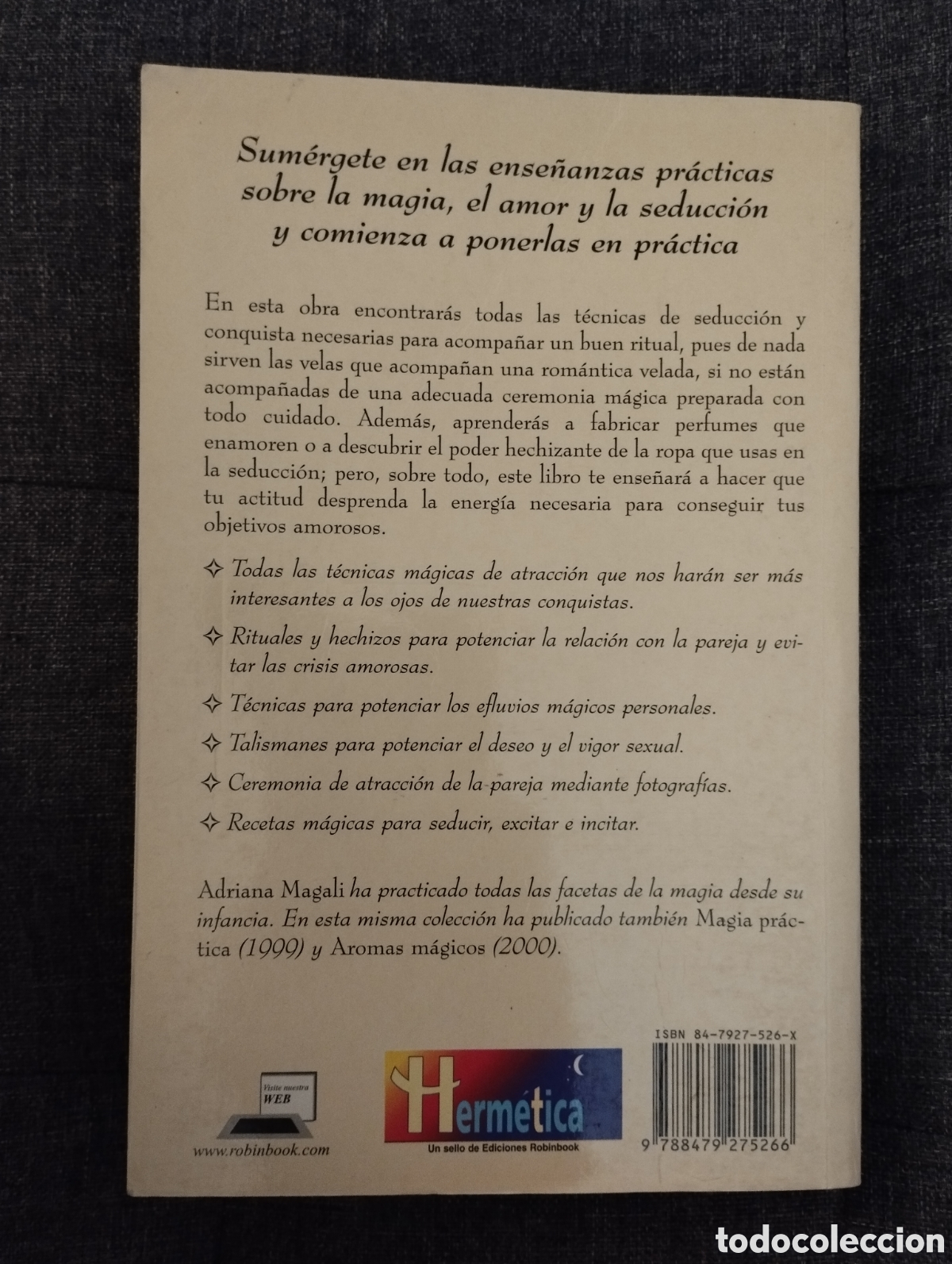 Libros de segunda mano: MAGIA AMATORIA (ADRIANA MAGALI) - Foto 4