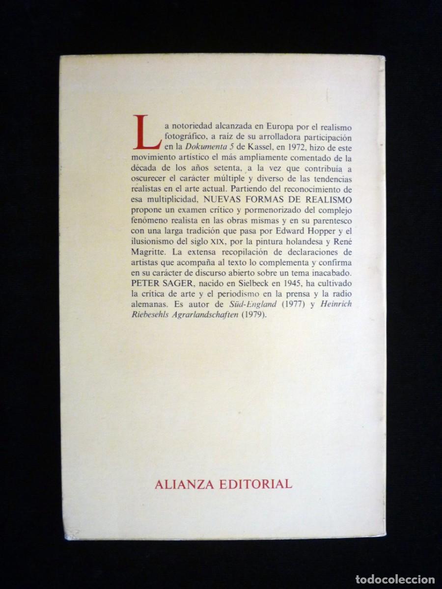 Libros de segunda mano: NUEVAS FORMAS DE REALISMO, PETER SAGER. ALIANZA FORMA, 1981 - Foto 4
