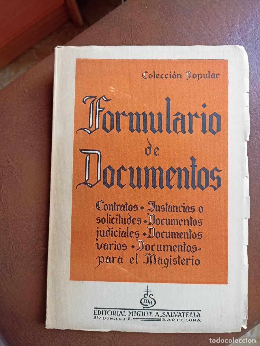 Libros de segunda mano: Formulario de Documentos - Foto 1