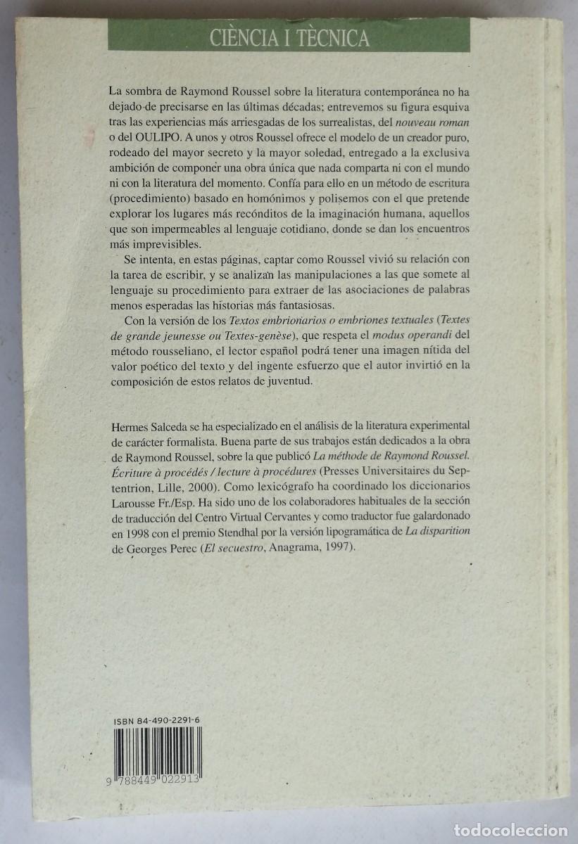 Libros de segunda mano: TEOR&Iacute;A Y PR&Aacute;CTICA DE LA ESCRITURA, RAYMOND ROUSSEL - Foto 4