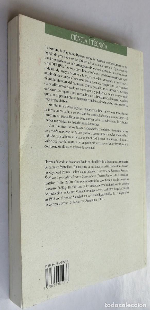 Libros de segunda mano: TEOR&Iacute;A Y PR&Aacute;CTICA DE LA ESCRITURA, RAYMOND ROUSSEL - Foto 5