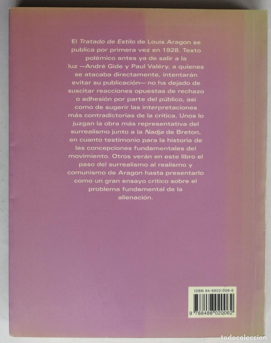 Libros de segunda mano: TRATADO DE ESTILO, LOUIS ARAGON, ARDORA - Foto 3