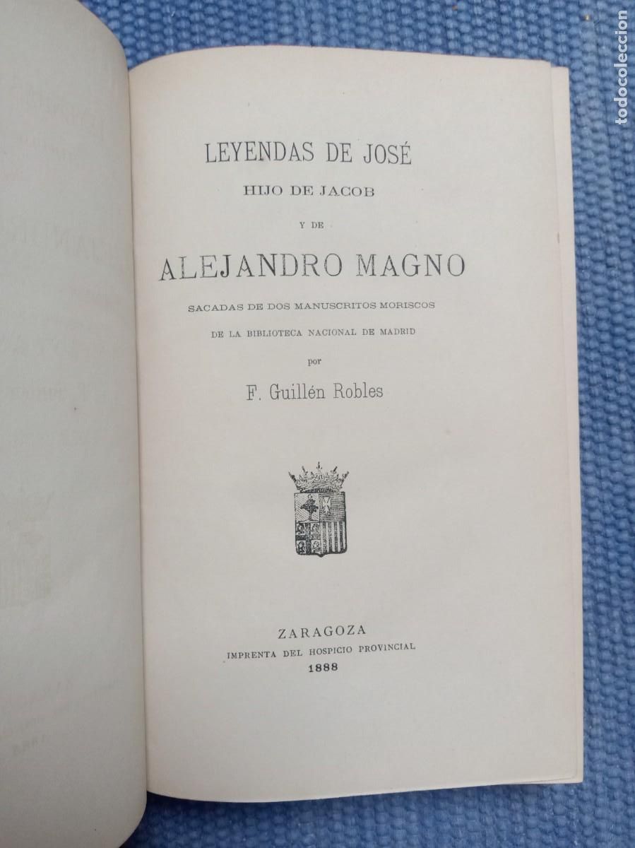 Libros de segunda mano: Leyendas de Jos&eacute; hijo de Jacob y de Alejando Magno - Foto 2