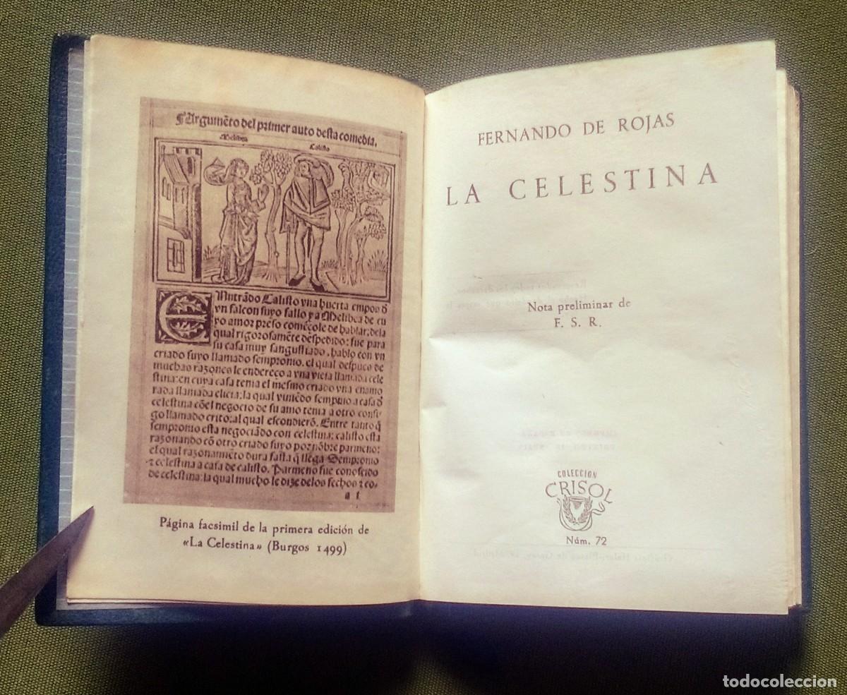Libros de segunda mano: FERNANDO DE ROJAS - LA CELESTINA - COLECCI&Oacute;N CRISOL n&deg; 72 - 1944 - Foto 2