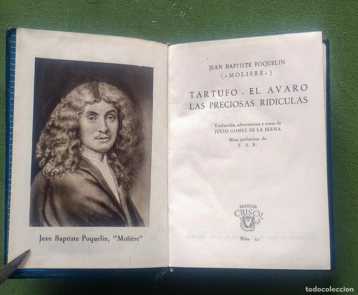 Libros de segunda mano: MOLIERE - COLECCI&Oacute;N CRISOL n&deg; 52 - 1944 - Foto 2
