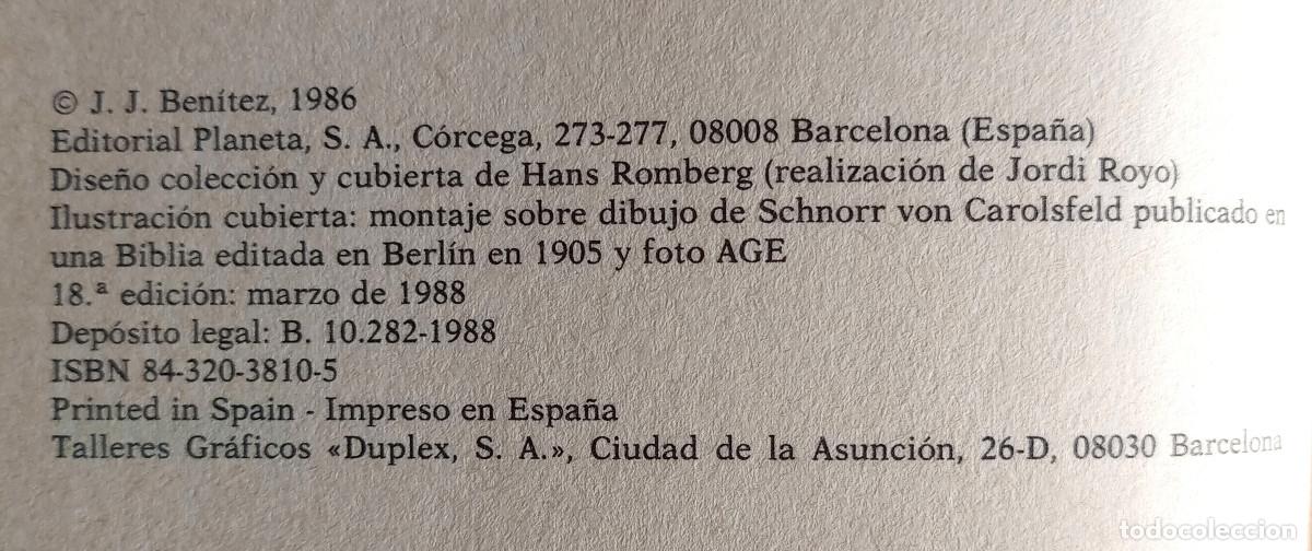 Libros de segunda mano: J.J. BENITEZ - CABALLO DE TROYA 2 - ED. PLANETA - 1988 - Foto 4