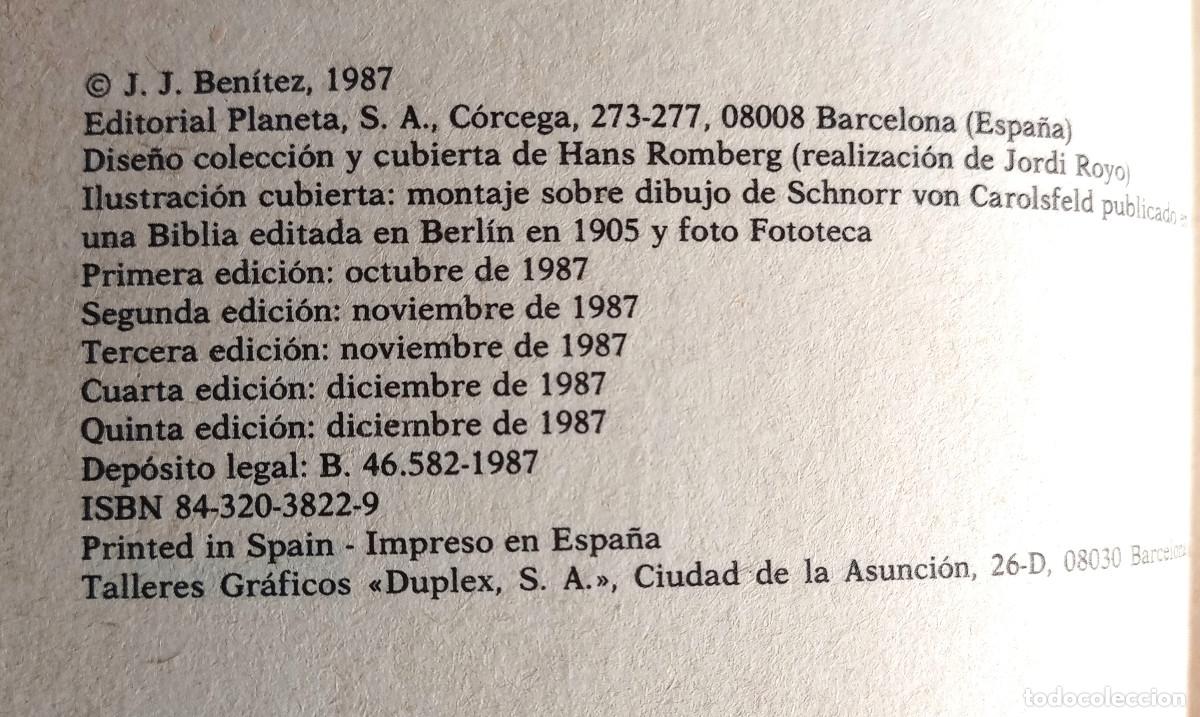 Libros de segunda mano: J.J. BENITEZ - CABALLO DE TROYA 3 - ED. PLANETA - 1987 - Foto 4
