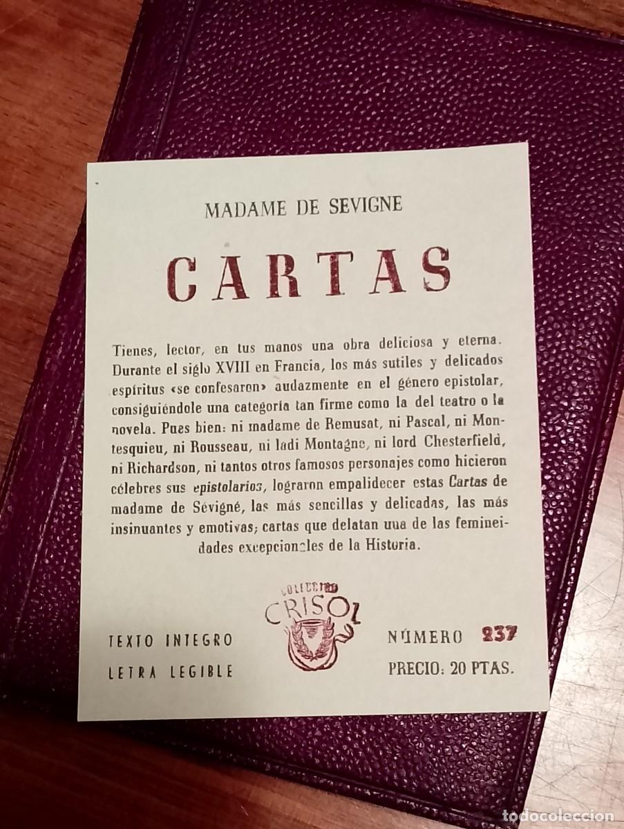 Libros de segunda mano: MARQUESA DE SEVIGNE. CARTAS. 1948. COLECCION CRISOL - Foto 6