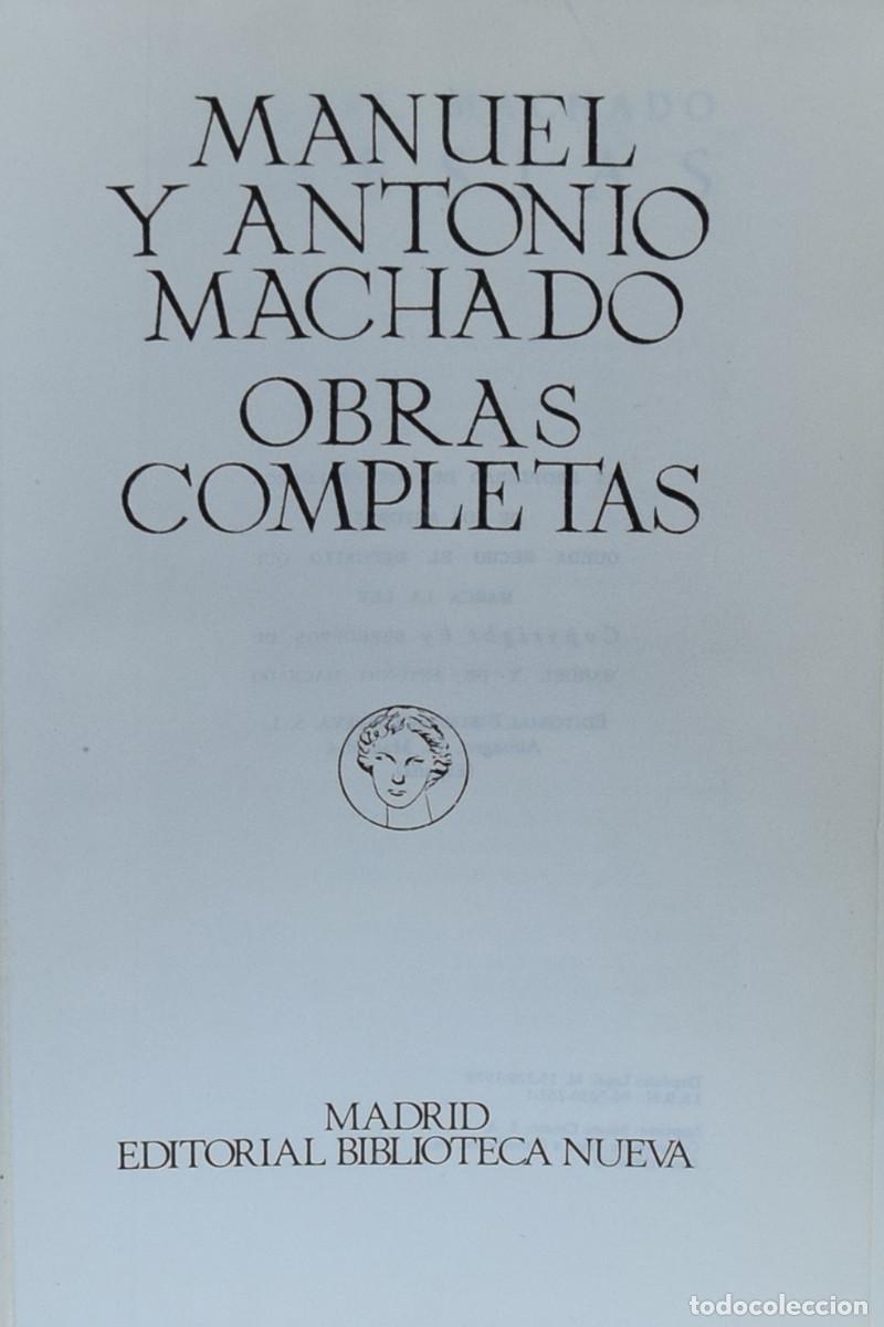 Libros de segunda mano: OBRAS COMPLETAS - Manuel y Antonio MACHADO - Foto 1