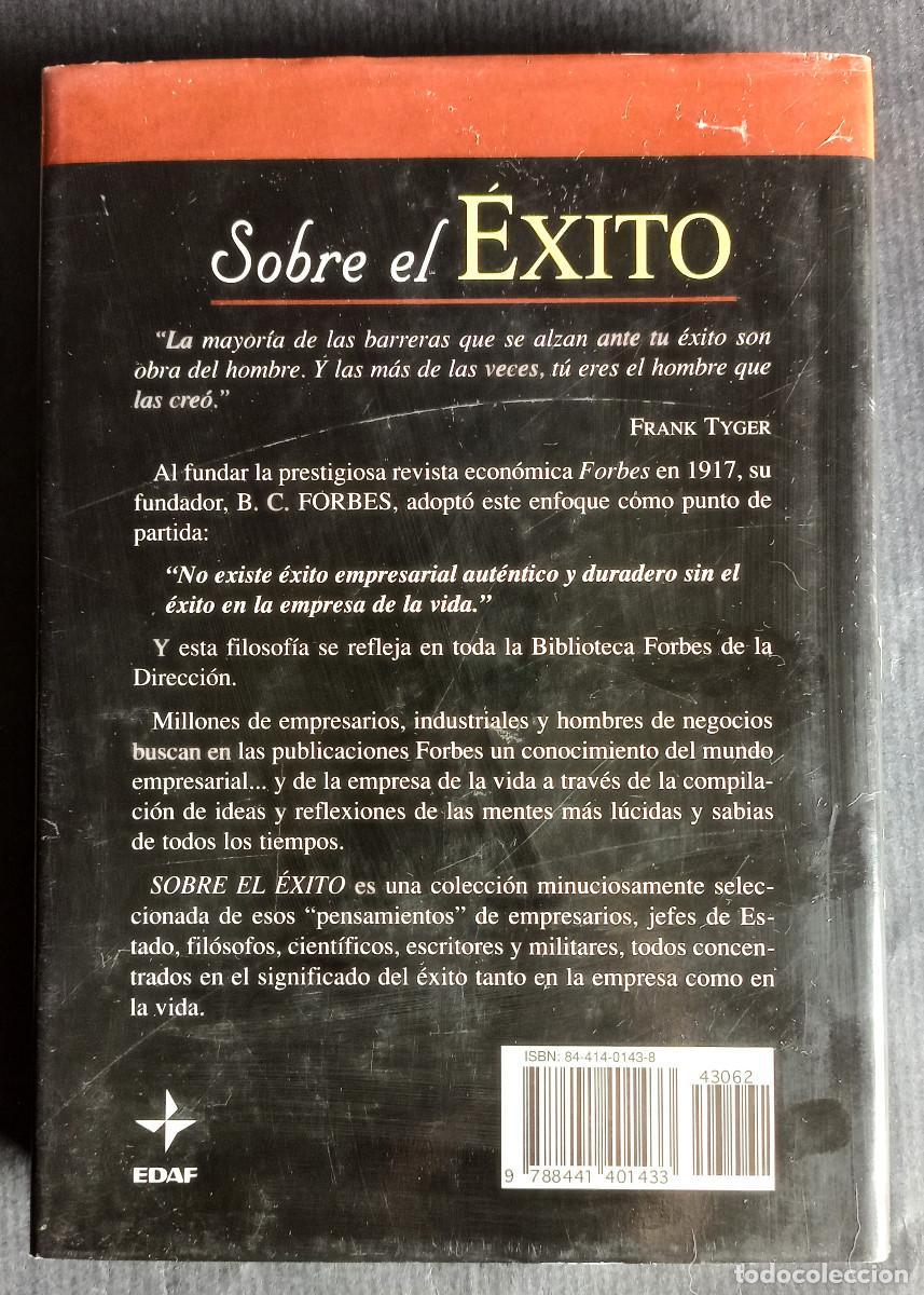 Libros de segunda mano: SOBRE EL &Eacute;XITO - BIBLIO. FORBES DE LA DIRECCI&Oacute;N - ED. EDAF - 1996 - Foto 2
