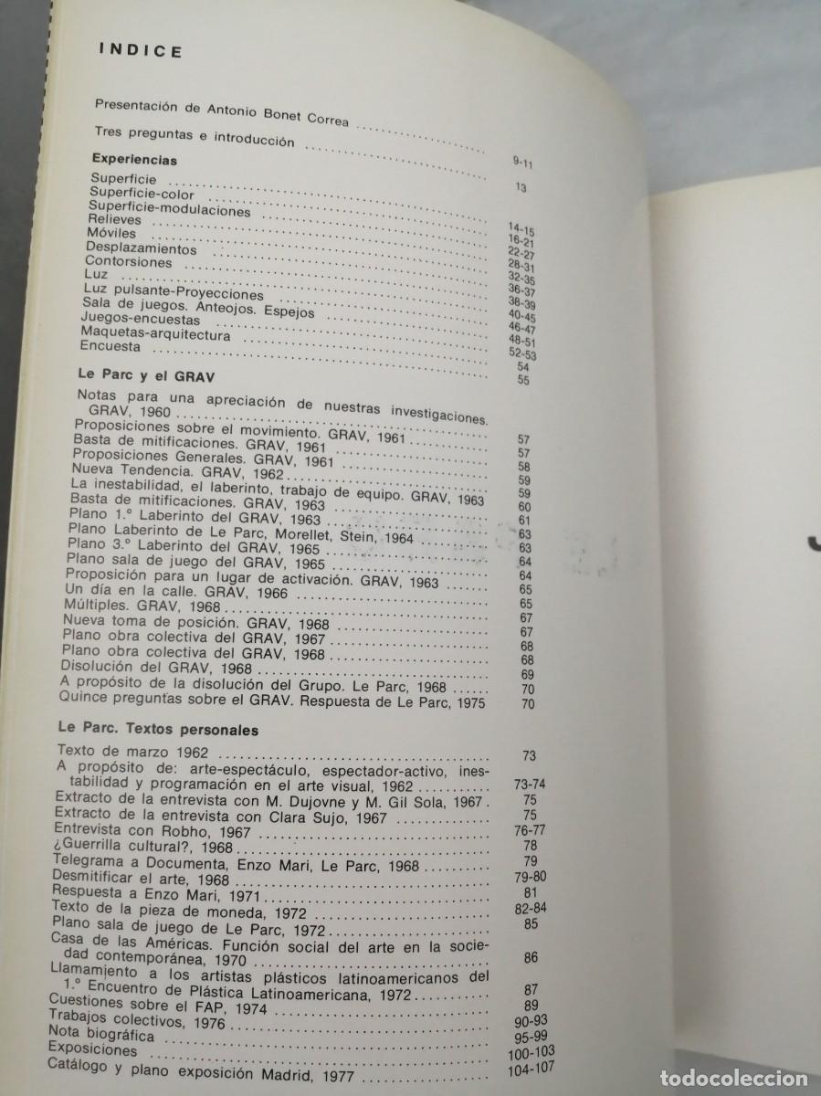 Libros de segunda mano: Julio Le Parc: Experiencias 1959-1977 - Foto 9
