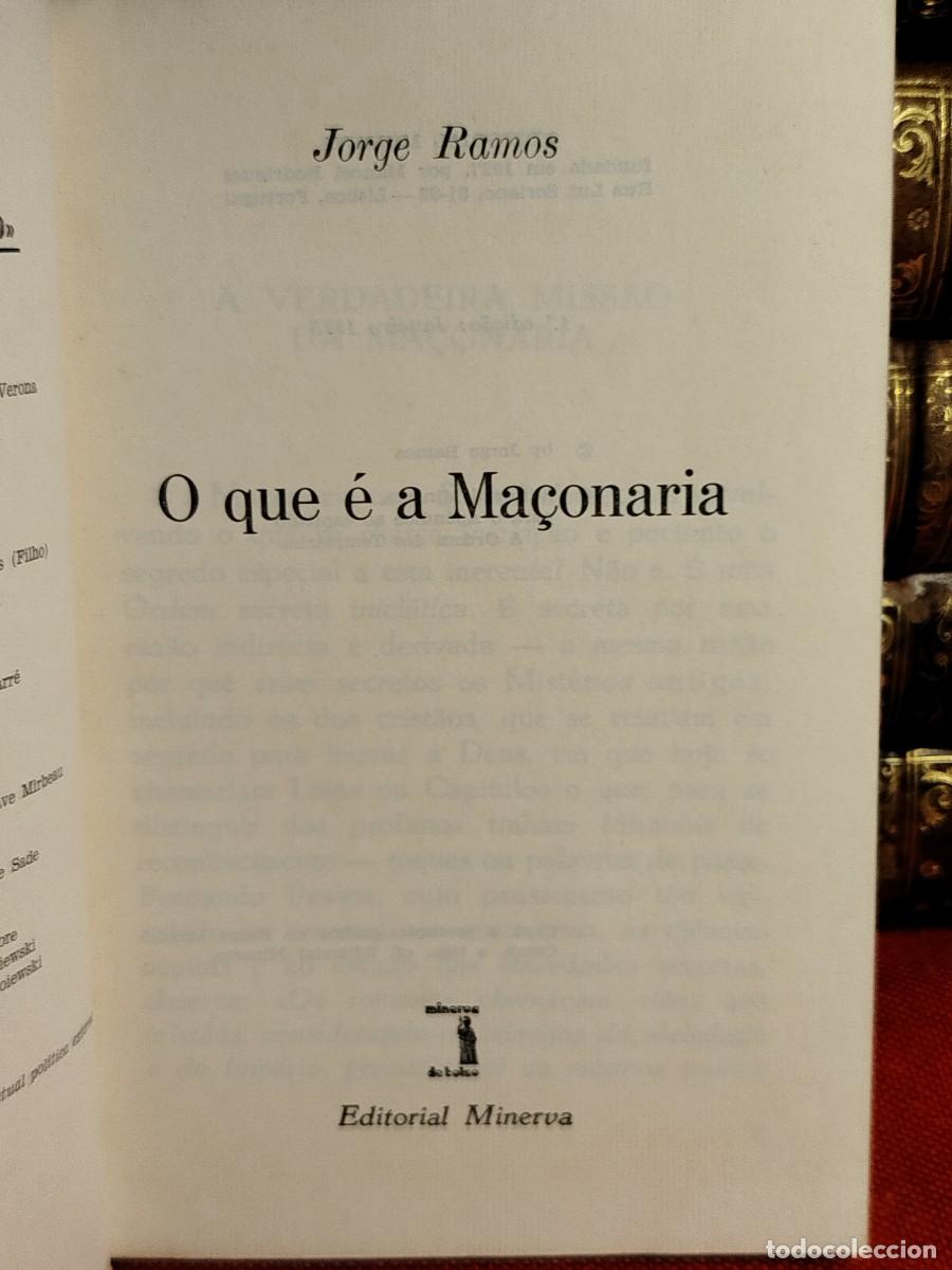 Libros de segunda mano: 1975. O que &eacute; a Ma&ccedil;onaria. Jorge Ramos. - Foto 2