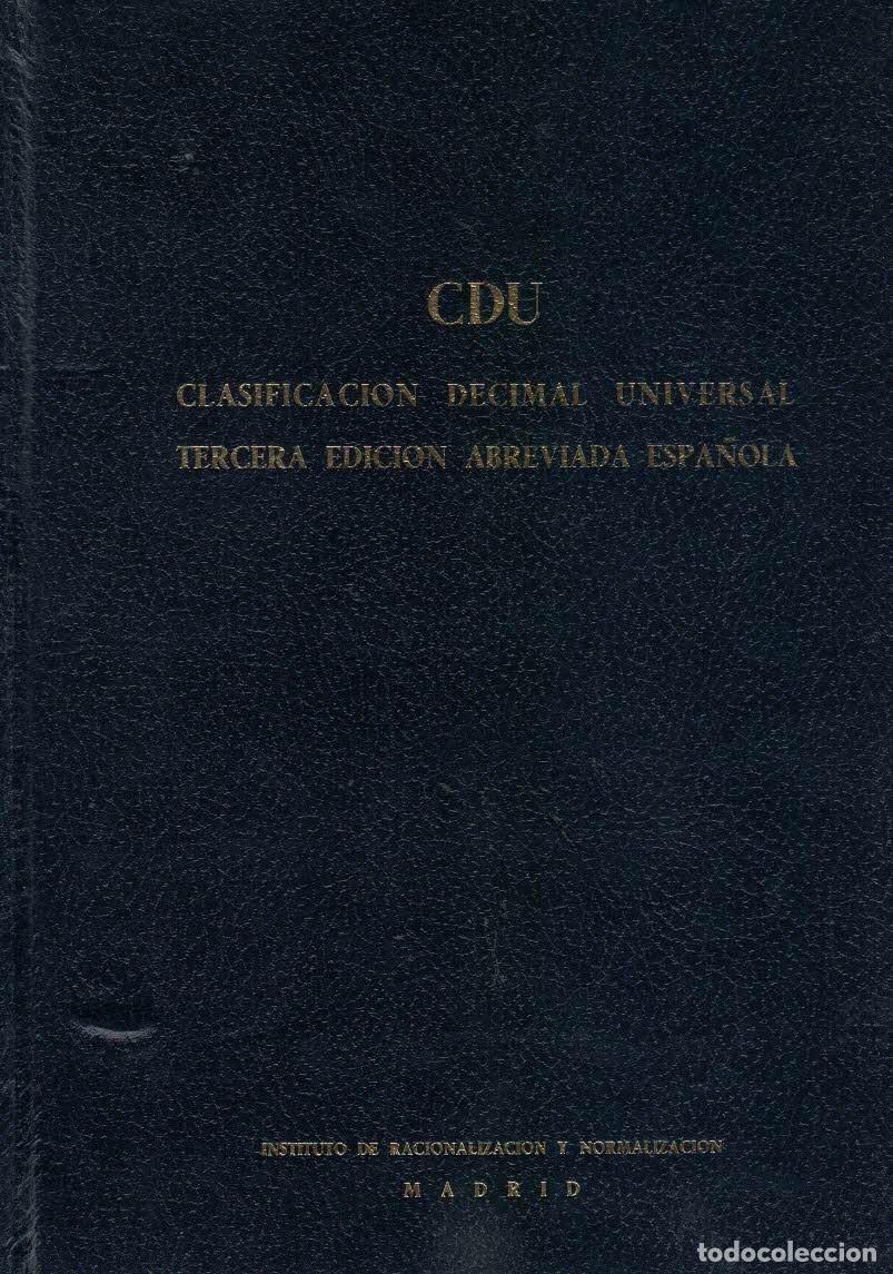 Libros de segunda mano: Clasificaci&oacute;n Decimal Universal. CDU - Foto 1