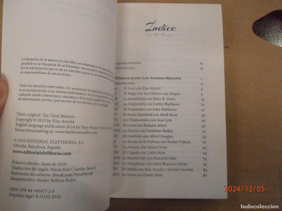 Libros de segunda mano: Maestros del tarot -Kim Arnold - Foto 2