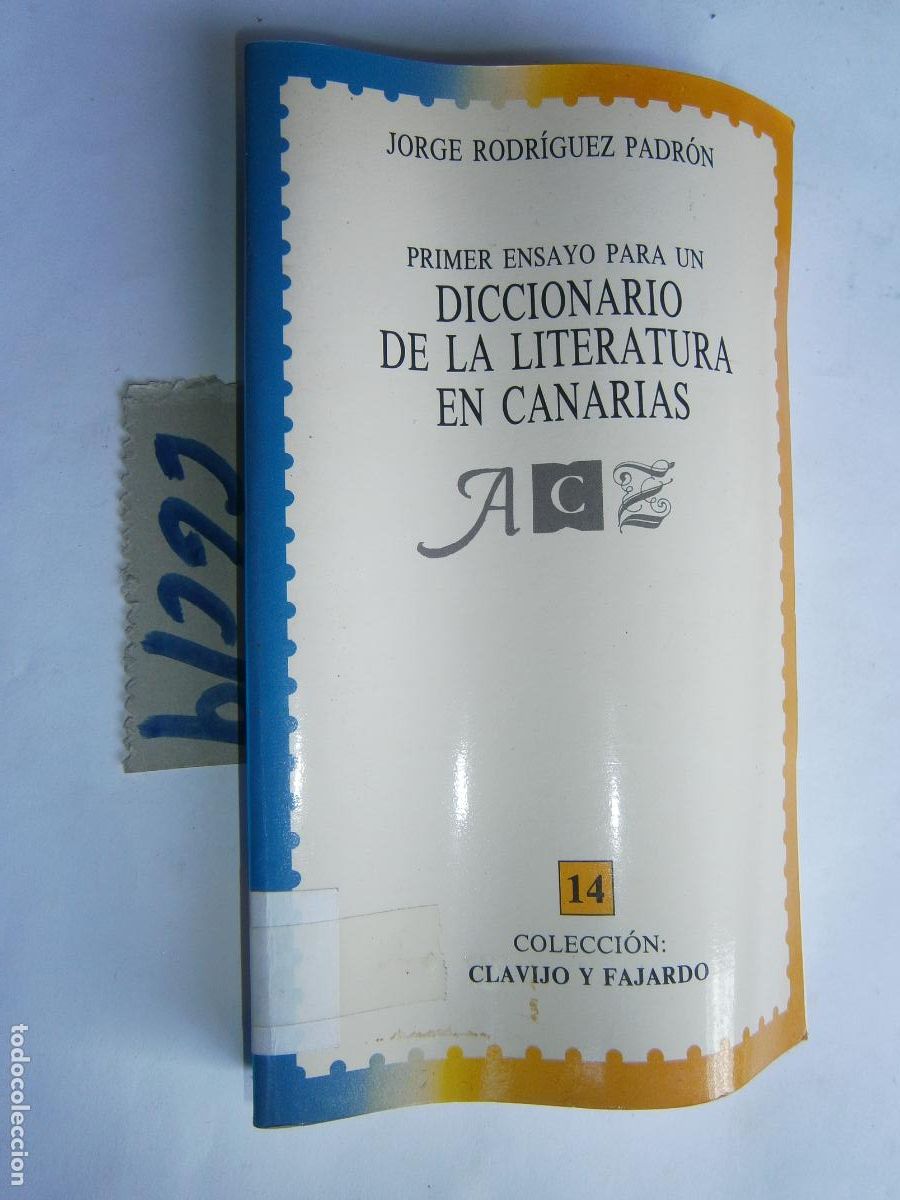 Libros de segunda mano: PRIMER ENSAYO PARA UN DICCIONARIO DE LA LITERATURA EN CANARIAS