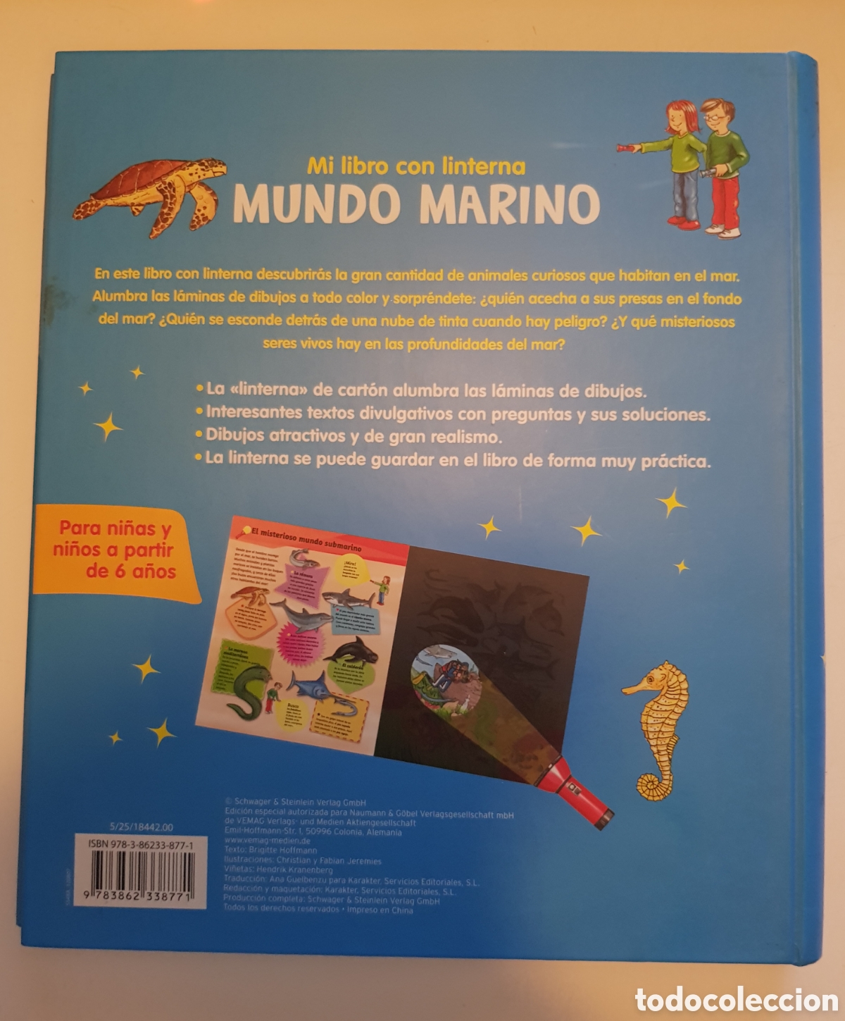 Libros de segunda mano: Mundo marino, m&iacute; libro con linterna. NGV - Foto 2