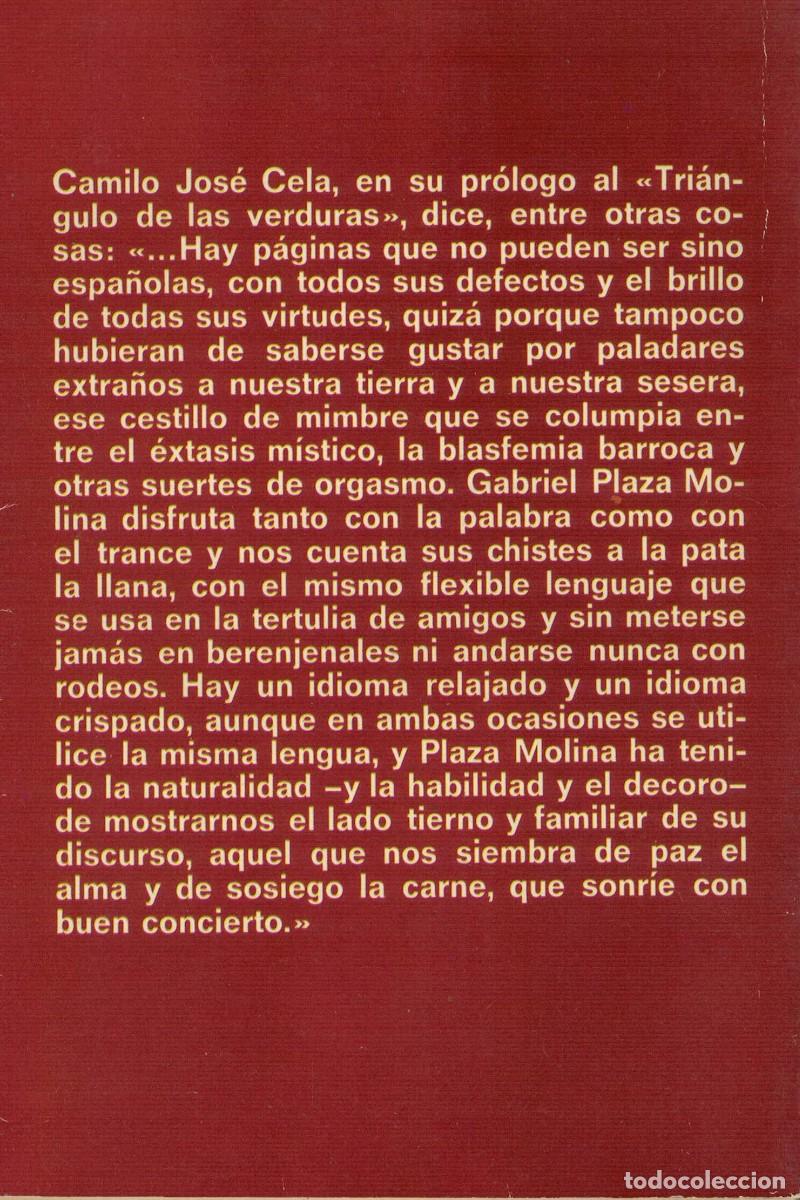Libros de segunda mano: Gabriel Plaza Molina, El tri&aacute;ngulo de las verduras - Foto 2