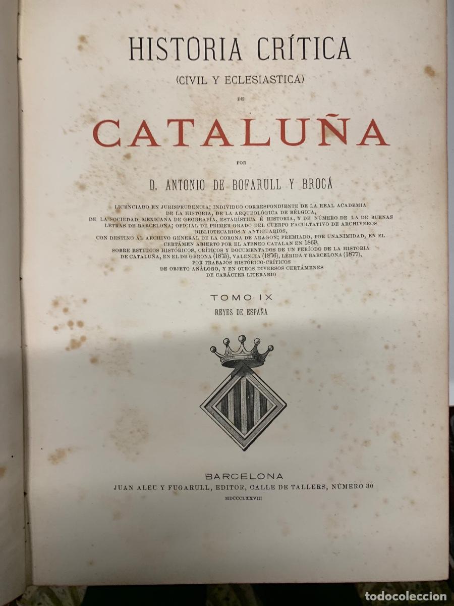 Libros de segunda mano: Historia de Catalu&ntilde;a de Bofarull - Foto 6