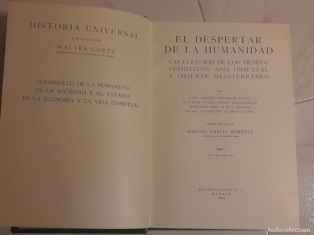 Libros de segunda mano: HISTORIA UNIVERSAL. ESPASA CALPE. 11 TOMOS. - Foto 4