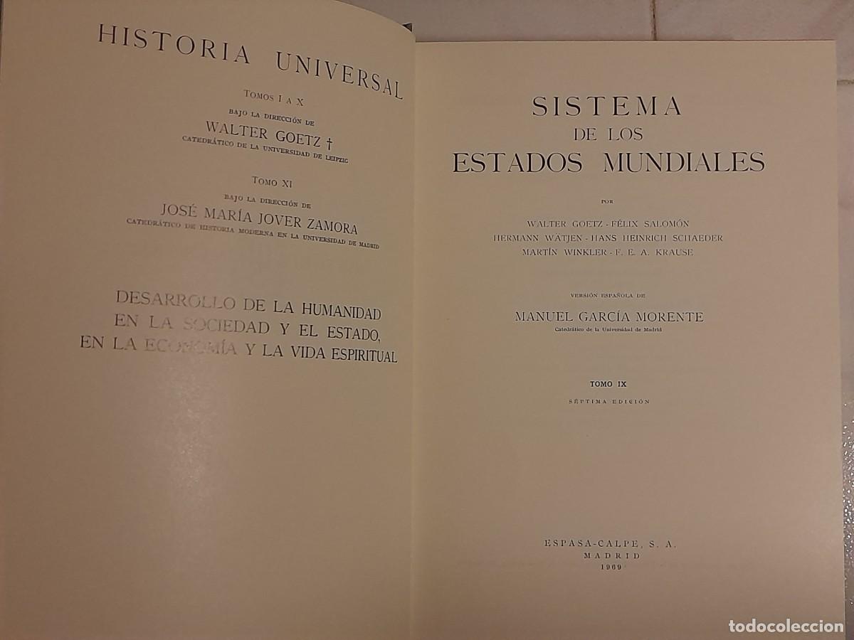 Libros de segunda mano: HISTORIA UNIVERSAL. ESPASA CALPE. 11 TOMOS. - Foto 20