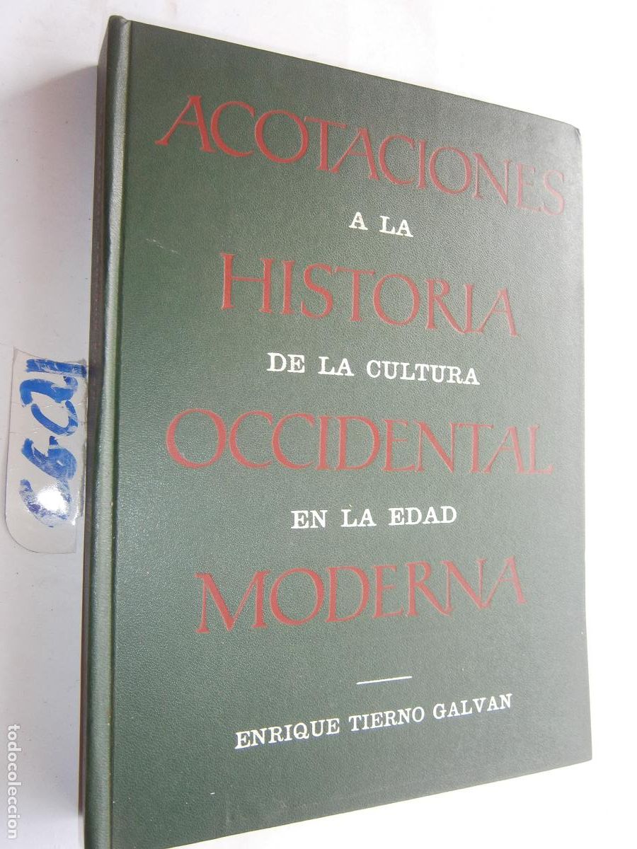 Libri di seconda mano: ACOTACION A LA HISTORIA DE LA CULTURA OCCIDENTAL EN LA EDAD MODERNA