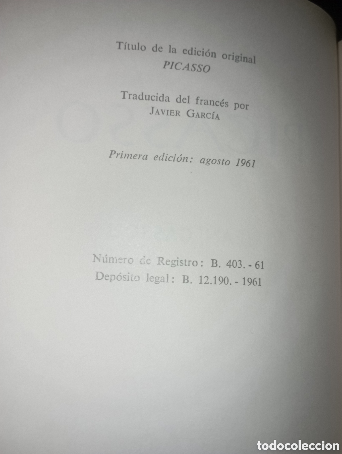 Libros de segunda mano: Picasso. Jean Cassou (Primera edici&oacute;n) - Foto 3