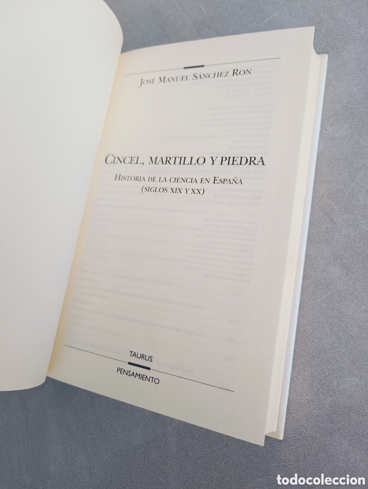 Libros de segunda mano: Cincel, martillo y piedra. Jos&eacute; Manuel S&aacute;nchez Ron. - Foto 5