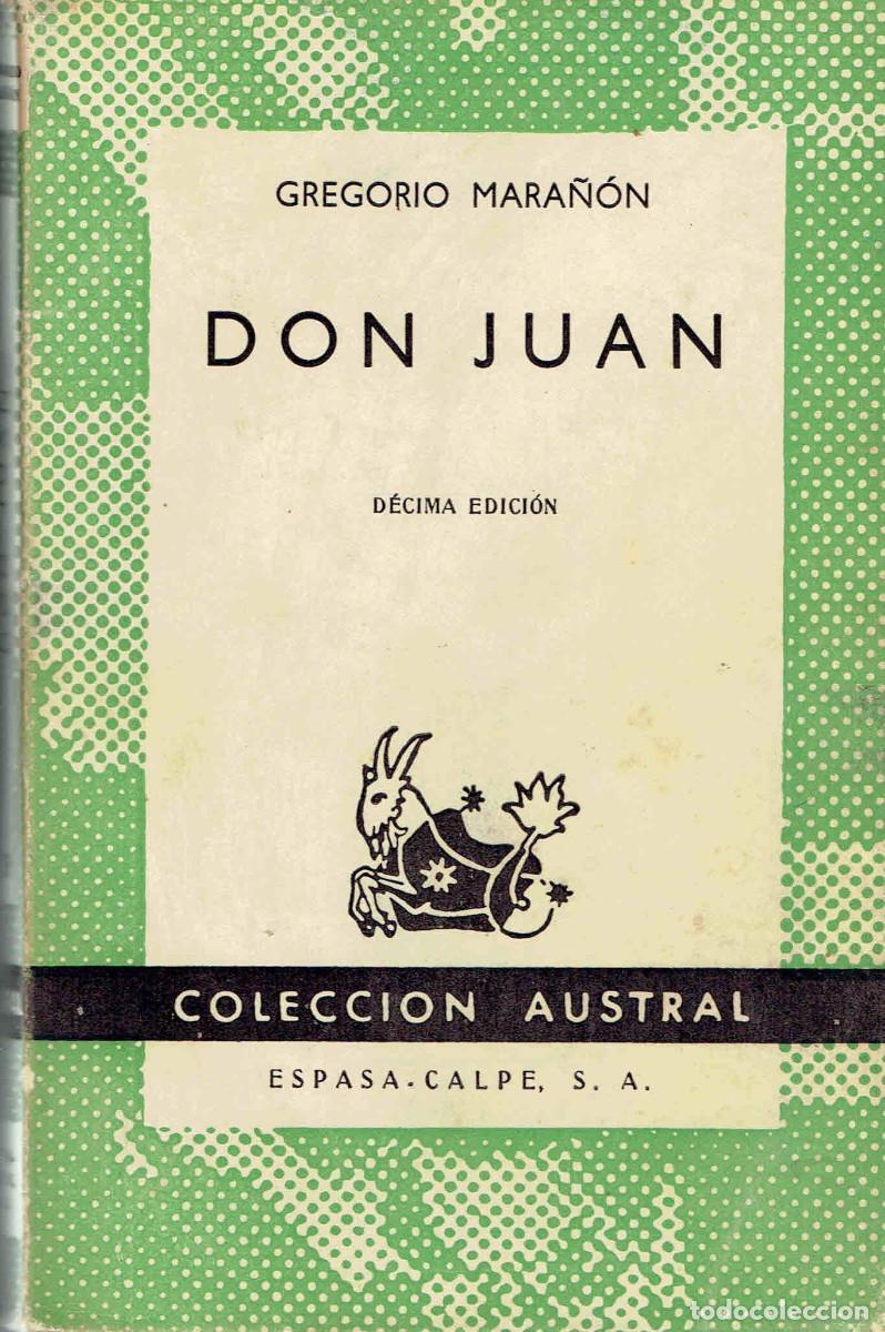 Libros de segunda mano: FT0649. Libro: Don Juan. Autor: Gregorio Mara&ntilde;on - Foto 1