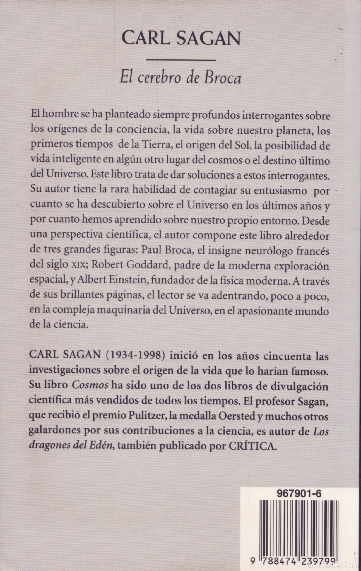 Libros de segunda mano: El cerebro de Broca - Sagan, Carl - Foto 3